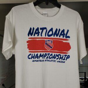 MENS WHITE AAU NATIONAL CHAMPIONSHIP T-SHIRT LARGE